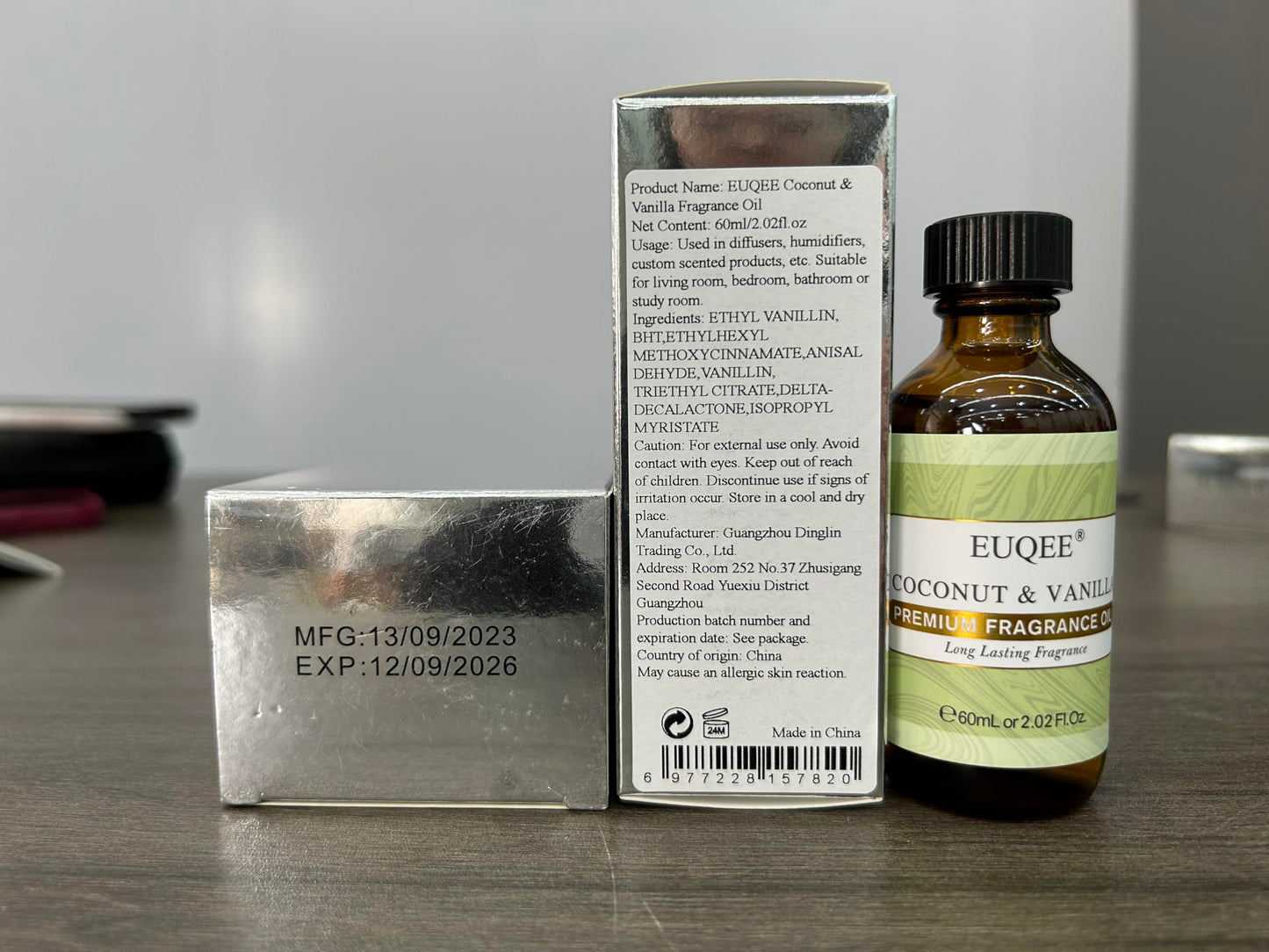 Coconut & Vanilla Fragrance Oils - Premium Essential Oils with Glass Dropper (60 ml / 2.02 fl oz) for Diffusers, Candles & Soaps