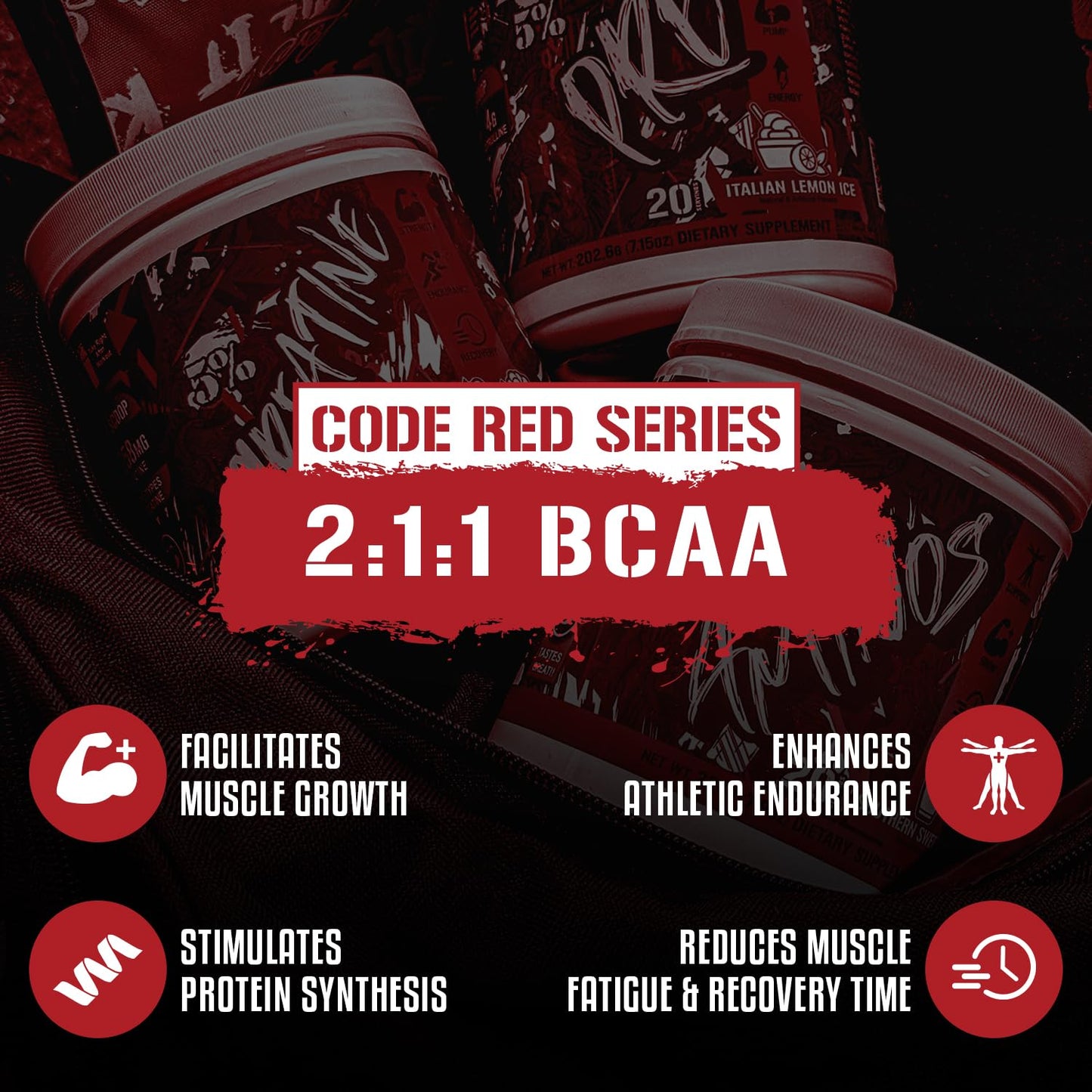 Code Red Aminos BCAA & EAA – Post-Workout Recovery Powder | 5% Nutrition