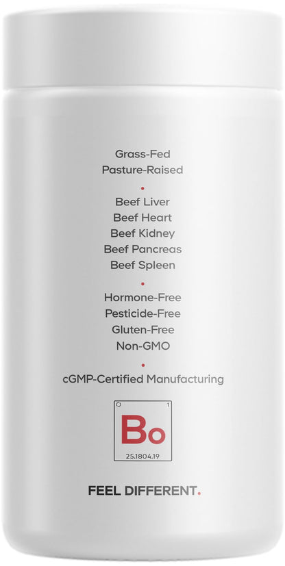 Codeage Grass-Fed Beef Organs Supplement – Freeze-Dried Liver, Heart, Kidney & More | 180 Capsules