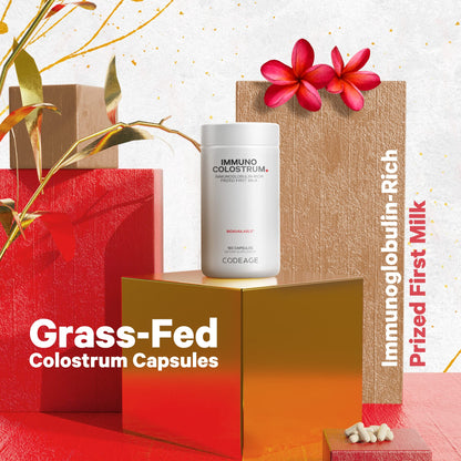 Codeage Colostrum Supplement – Grass-Fed, Non-GMO, Gluten-Free - 180 Capsules
