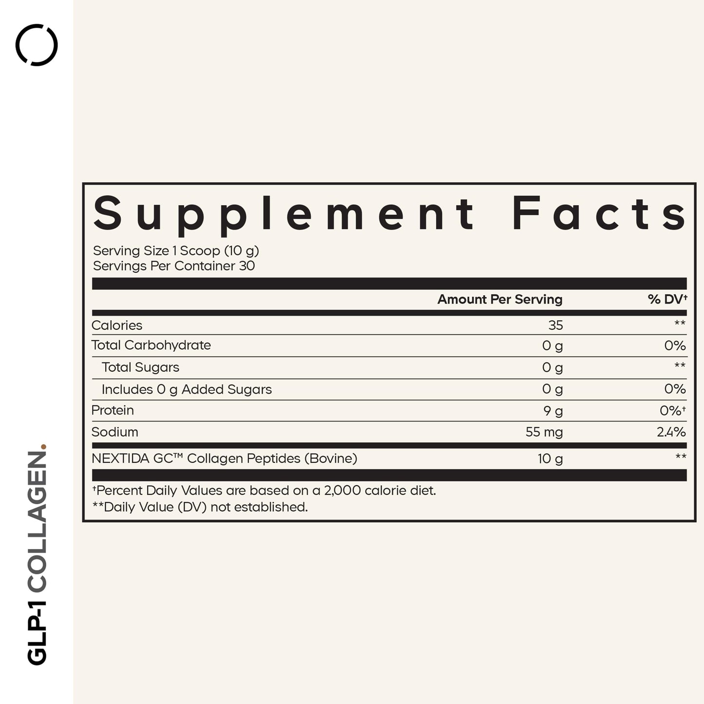 Codeage GLP-1 Collagen Powder – Nextida GC, Hydrolyzed Type I & III, Grass-Fed, Unflavored – 10.58 oz