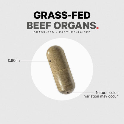 Codeage Grass-Fed Beef Organs Supplement – Freeze-Dried Liver, Heart, Kidney & More | 180 Capsules