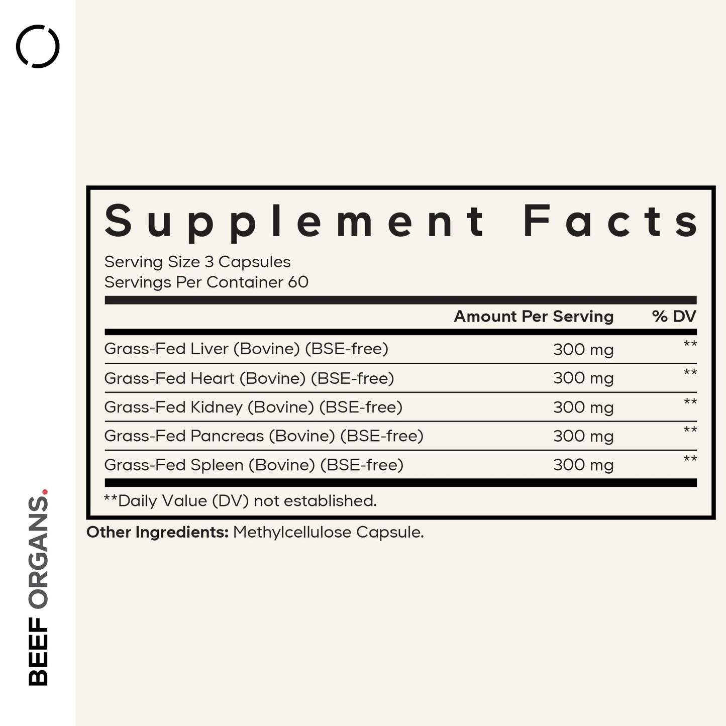 Codeage Grass-Fed Beef Organs Supplement – Freeze-Dried Liver, Heart, Kidney & More | 180 Capsules