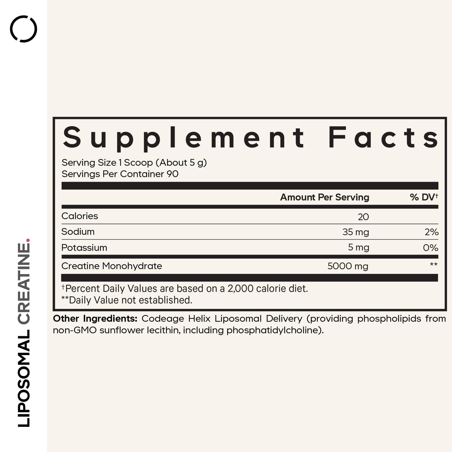 Codeage Liposomal Creatine Powder – 90 Servings, 5,000 mg Monohydrate
