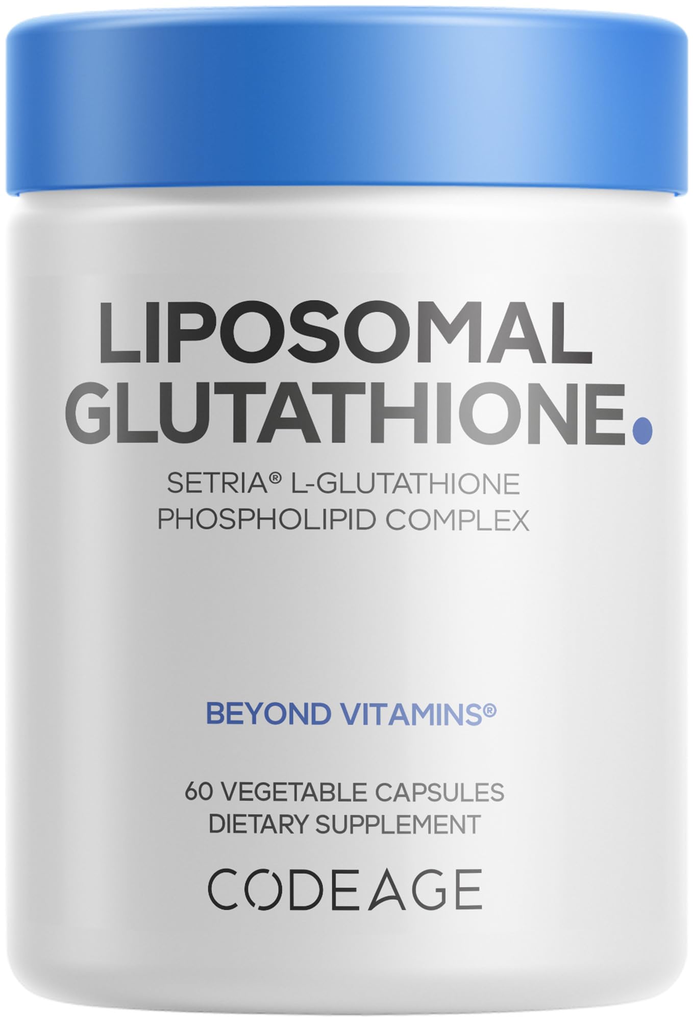 Codeage Liposomal Glutathione Supplement – 500 mg Setria L-Glutathione, Liposomal Delivery, Vegan, Non-GMO