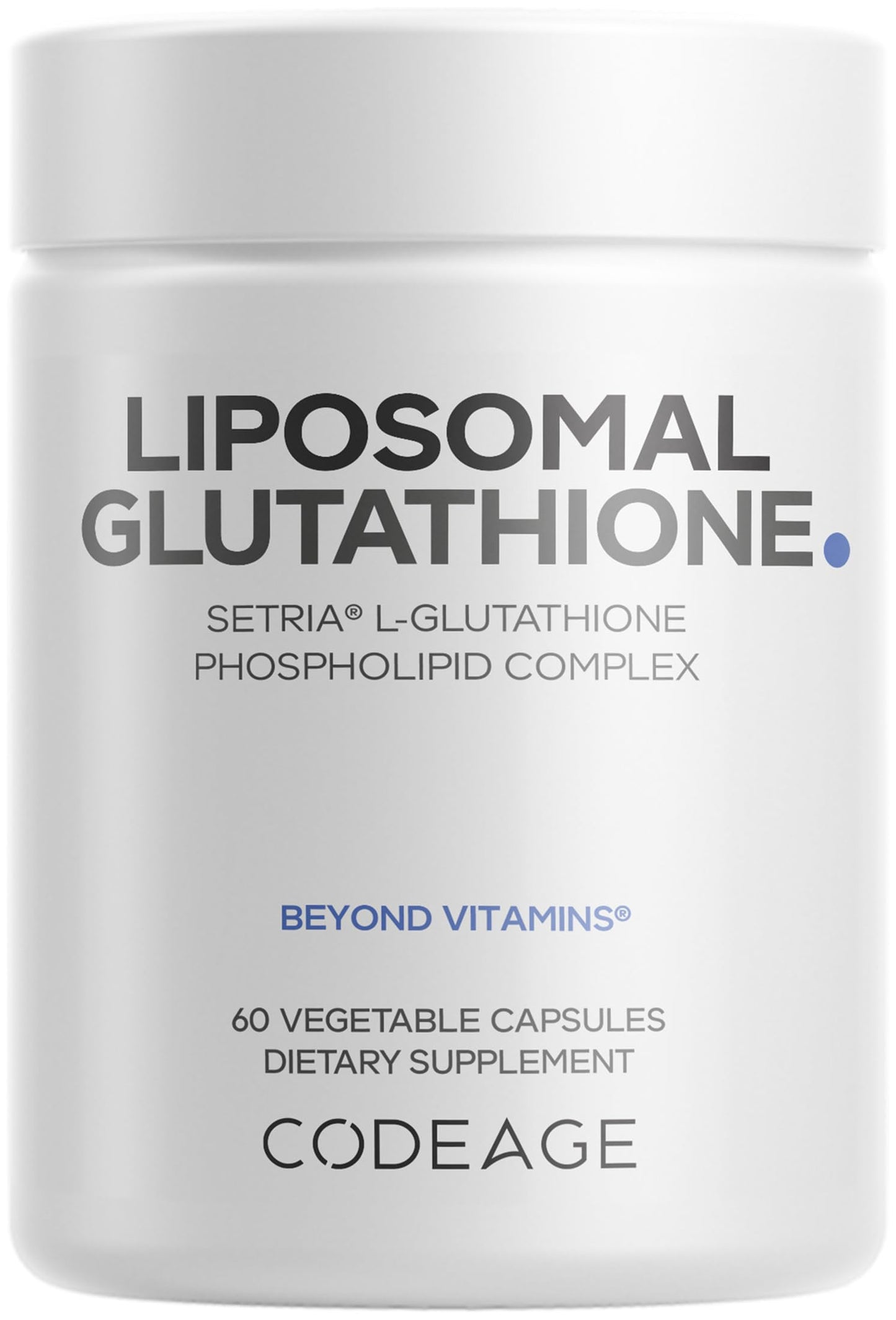 Codeage Liposomal Glutathione Supplement – 500 mg Setria L-Glutathione, Liposomal Delivery, Vegan, Non-GMO