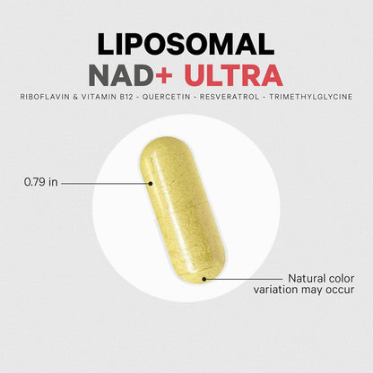 Codeage Liposomal NAD+ Ultra with Resveratrol & Vitamin B – 90 Capsules