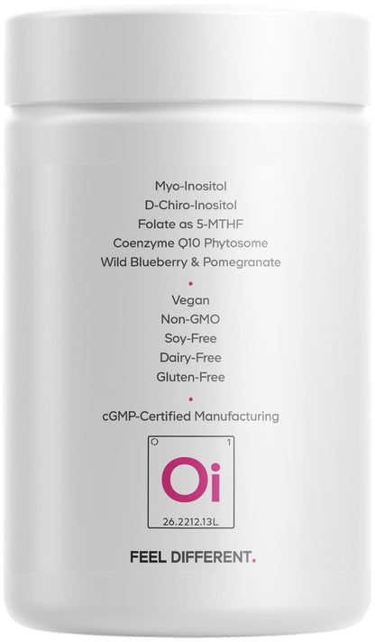 Codeage Liposomal Ovarian Inositol+ Supplement – Myo-Inositol 40:1, 5-MTHF Folate, CoQ10 Phytosome, Pomegranate & Wild Blueberry – 120 Capsules