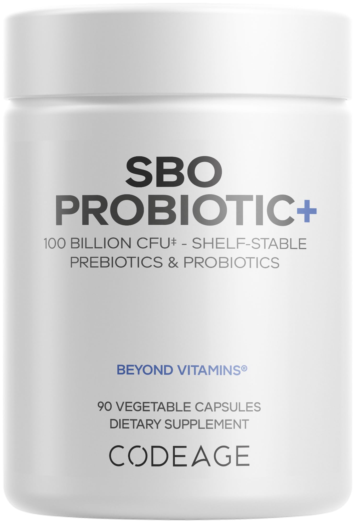 Codeage SBO Probiotics: 100 Billion CFUs, 6 Strains, Organic Fermented Botanicals, Shelf-Stable, 90 Capsules