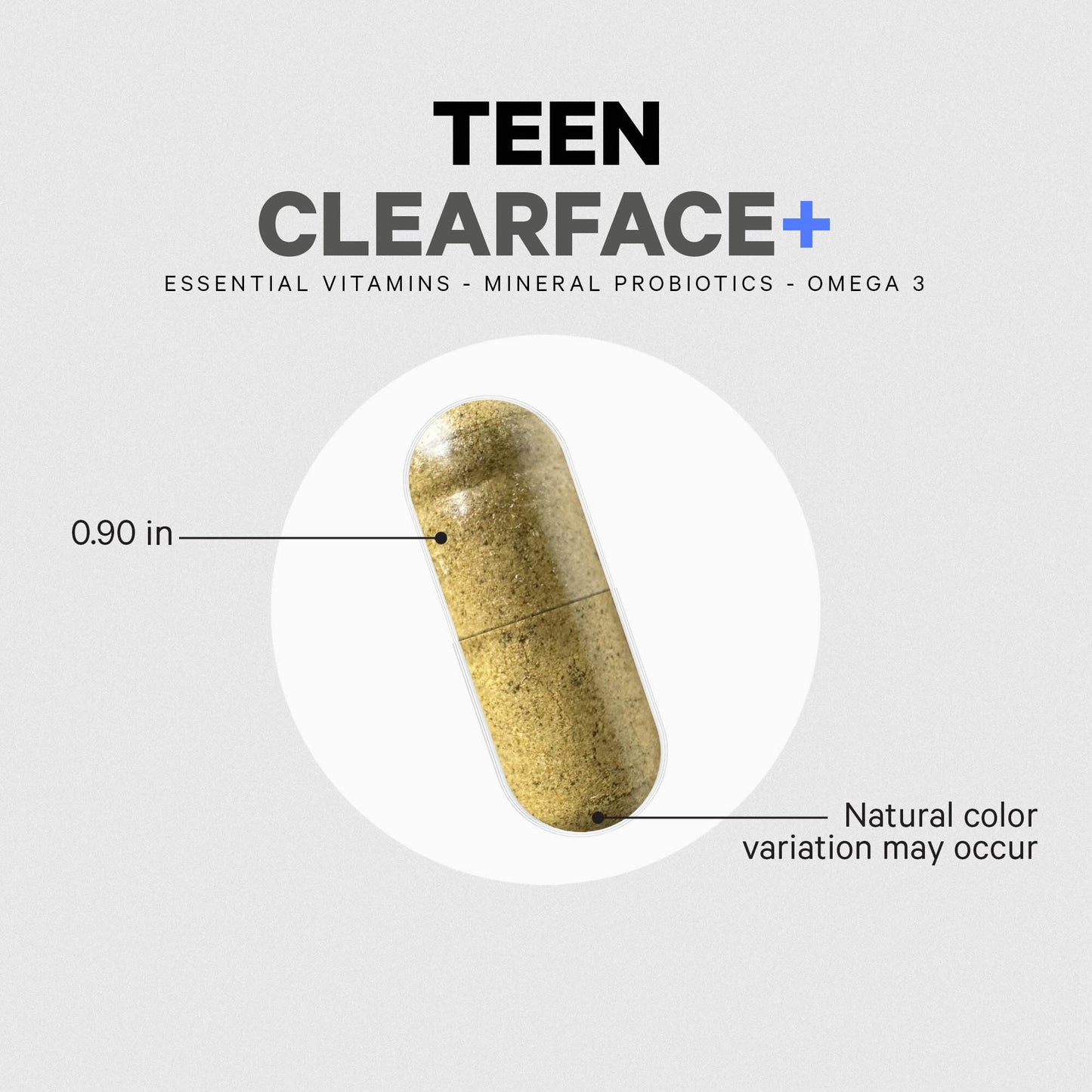 Codeage Teen Clearface - Teen Skin Vitamins for Pimples, Oily Skin, 60 Capsules