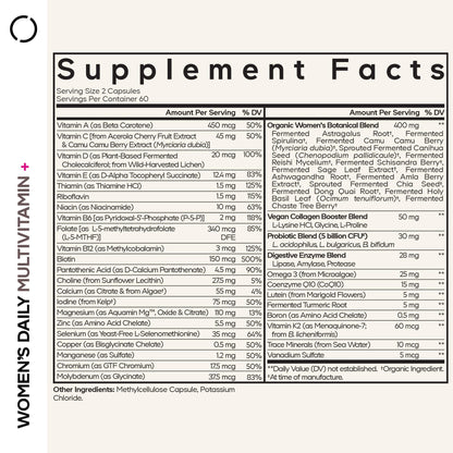 Codeage Women’s Daily Multivitamin – Fermented, Vegan, 25+ Vitamins, Probiotics (2 Pack)