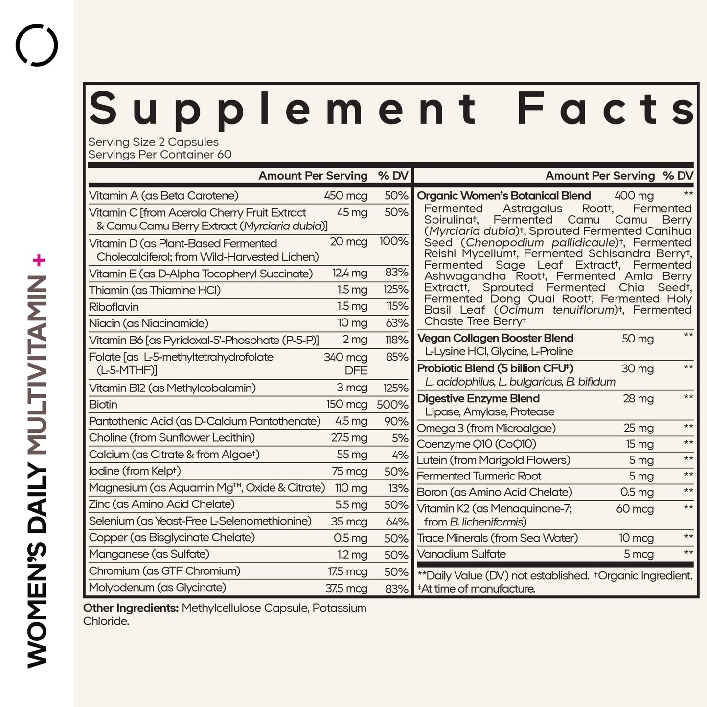 Codeage Women's Daily Multivitamin - 25+ Vitamins, Fermented & Vegan