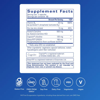 Pure Encapsulations CogniPhos | Neuronal Support for Cognitive Performance & Behavior | 120 Capsules