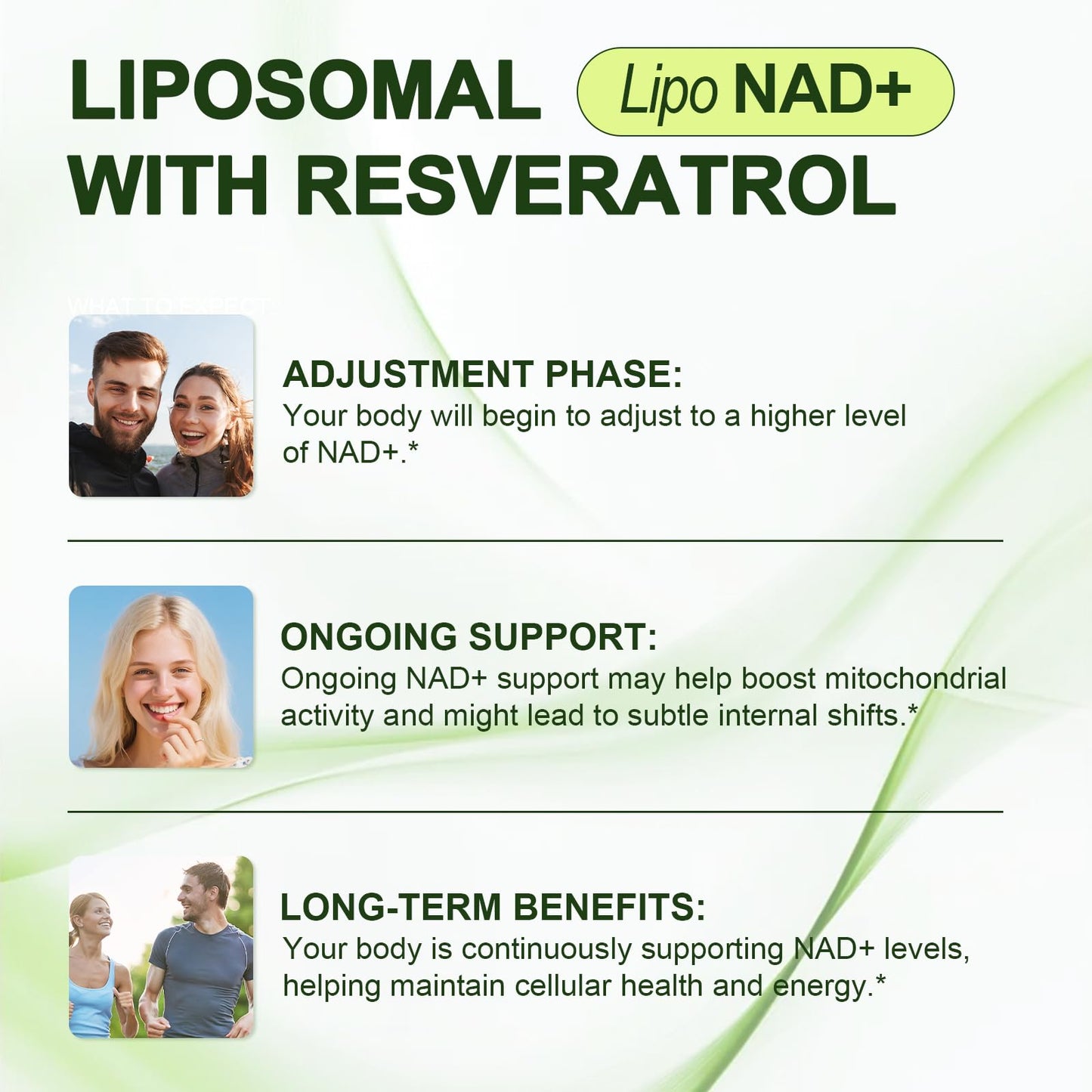 Cohbskj NMNH NAD Nicotinamide Riboside Resveratrol Liposomal NAD+ – 60 Capsules (30-Day Supply)
