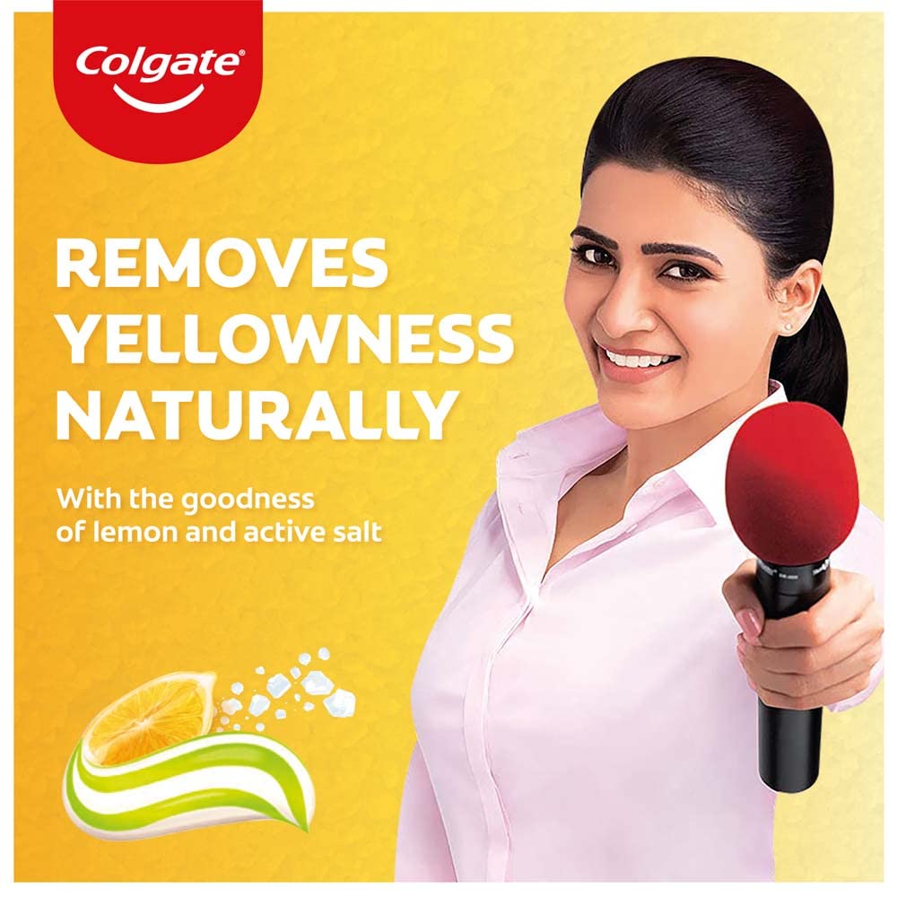 Colgate Lemon Fresh Gel Toothpaste – Anti-Cavity, Fights Yellowness, Fresh Breath (120g / 4.3 oz)