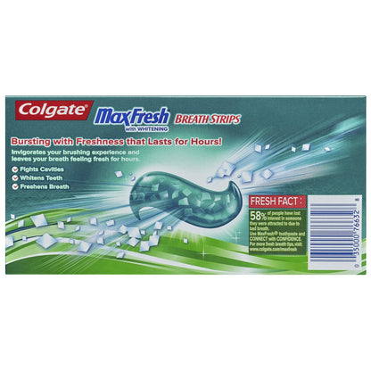 Colgate Max Fresh Whitening Toothpaste with Mini Breath Strips – Clean Mint – 6 oz (2 Pack)