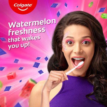 Colgate MaxFresh Watermelon Blast Gel Toothpaste – Ultrafreeze, Cooling Crystals, 100g | Vegan & Gluten-Free
