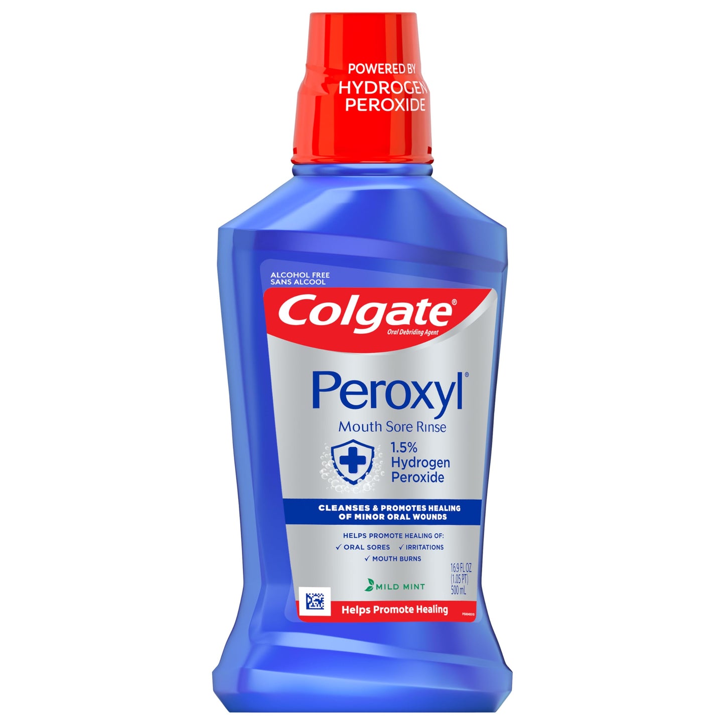Colgate Peroxyl Antiseptic Mouthwash 1.5% Hydrogen Peroxide – 500ml (16.9 fl oz) Mild Mint