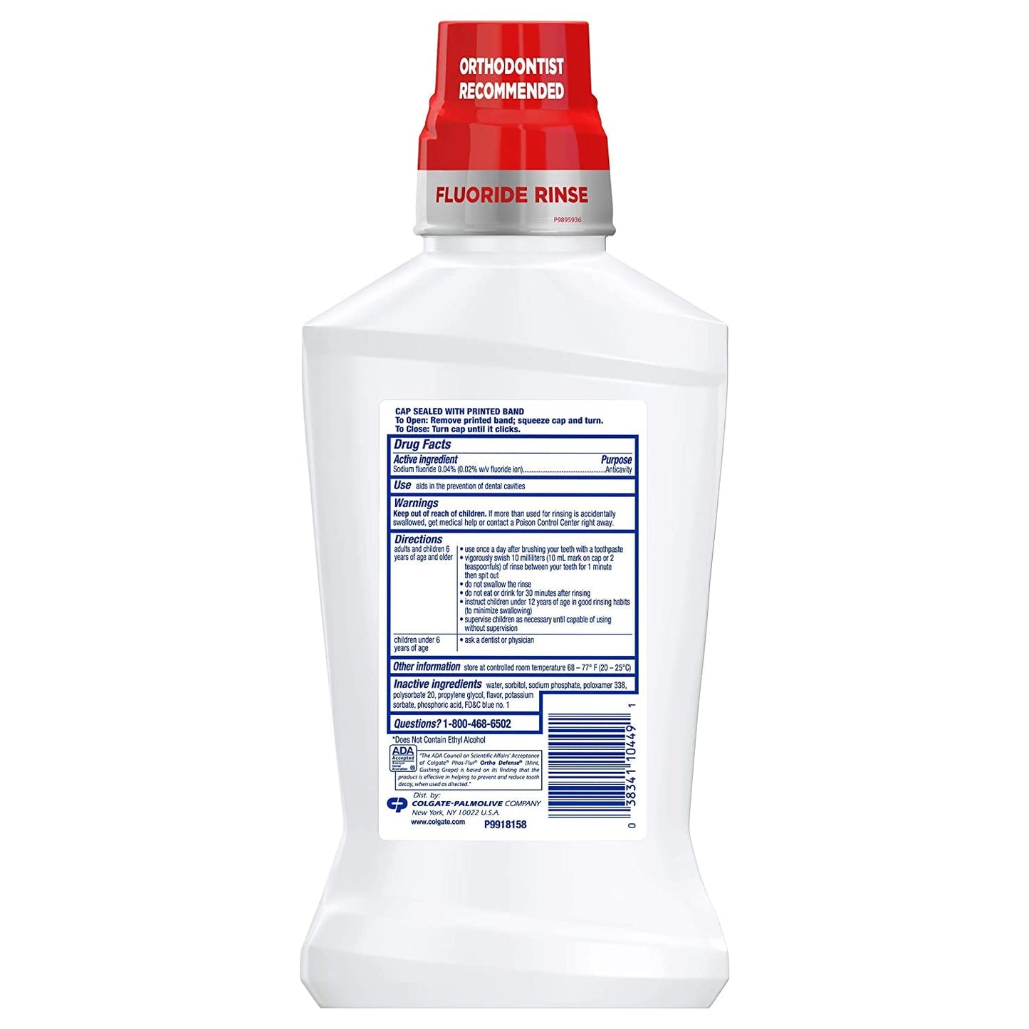 Colgate Phos-Flur Anti-Cavity Fluoride Rinse Mint 16 oz Pack of 4 | Braces Safe