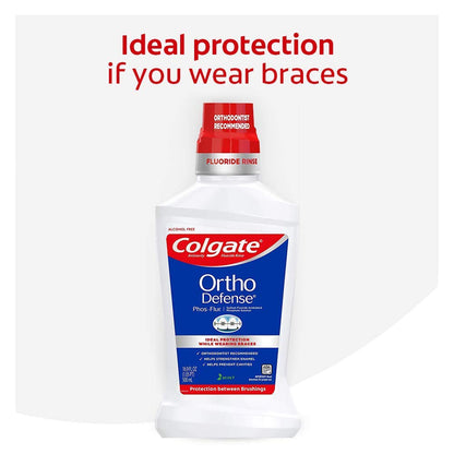 Colgate Phos-Flur Anti-Cavity Fluoride Rinse Mint 16 oz Pack of 4 | Braces Safe