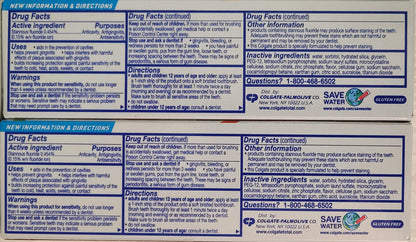 Colgate Total Clean Mint Toothpaste 3.3 oz - 2-Pack (6.6 Fl Oz)