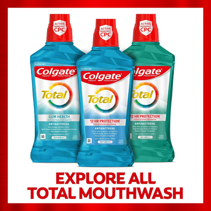 Colgate Total Gum Health Alcohol Free Mouthwash 1L – 6 Pack | ADA-Approved Mint