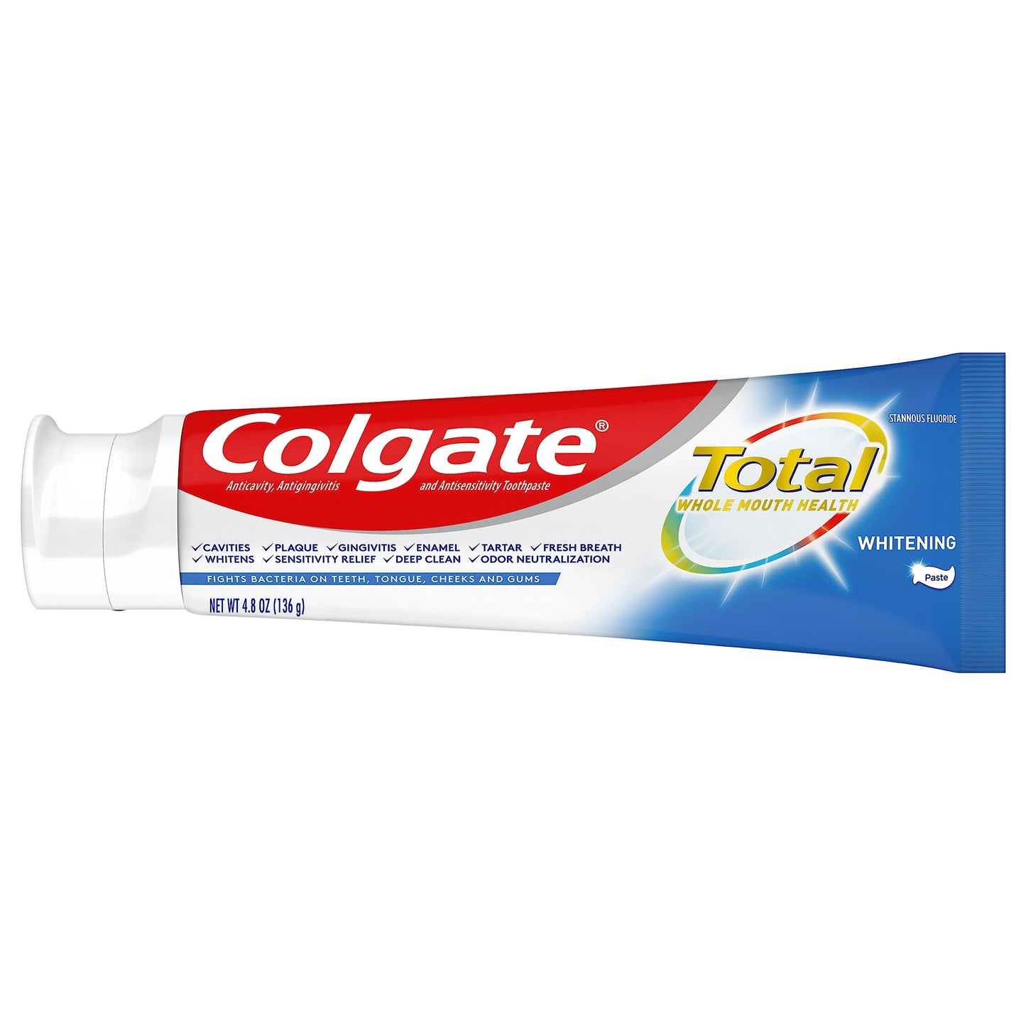 Colgate Total Whitening Toothpaste – 4.8 oz, 2 Count
