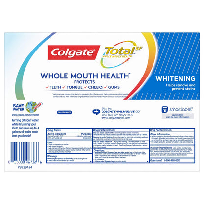 Colgate Total Whitening Toothpaste 4.8 oz (3 Pack) - Whole Mouth Health