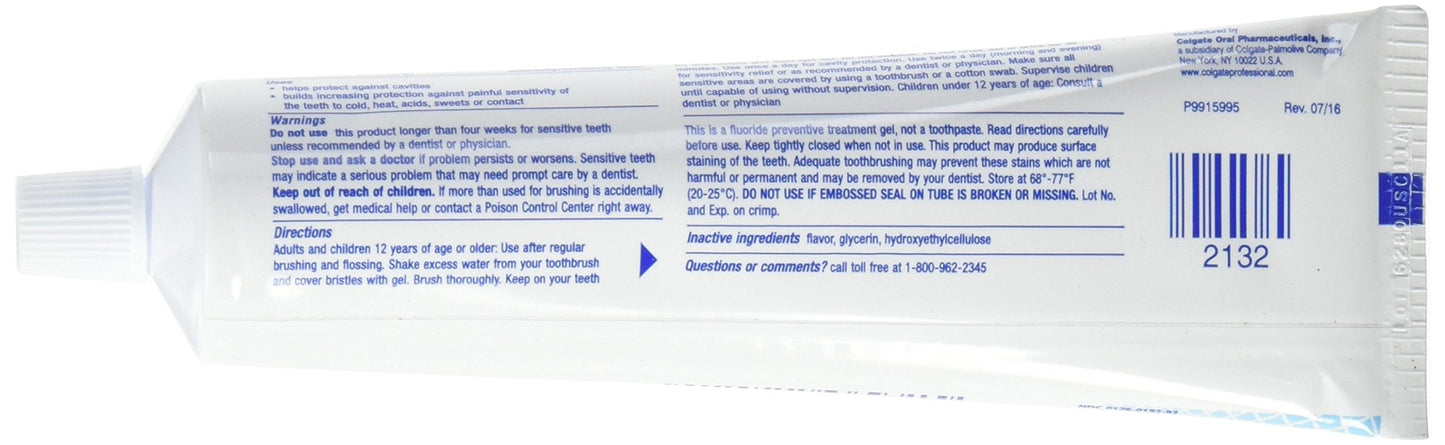 Colgate Gel-Kam Fluoride Preventive Treatment Mint Gel 4.3 oz – Cavities Protection & Sensitivity Relief