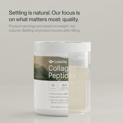 Colla Vita Grass-Fed Collagen Peptides – Type I & III, Unflavored, 10 oz