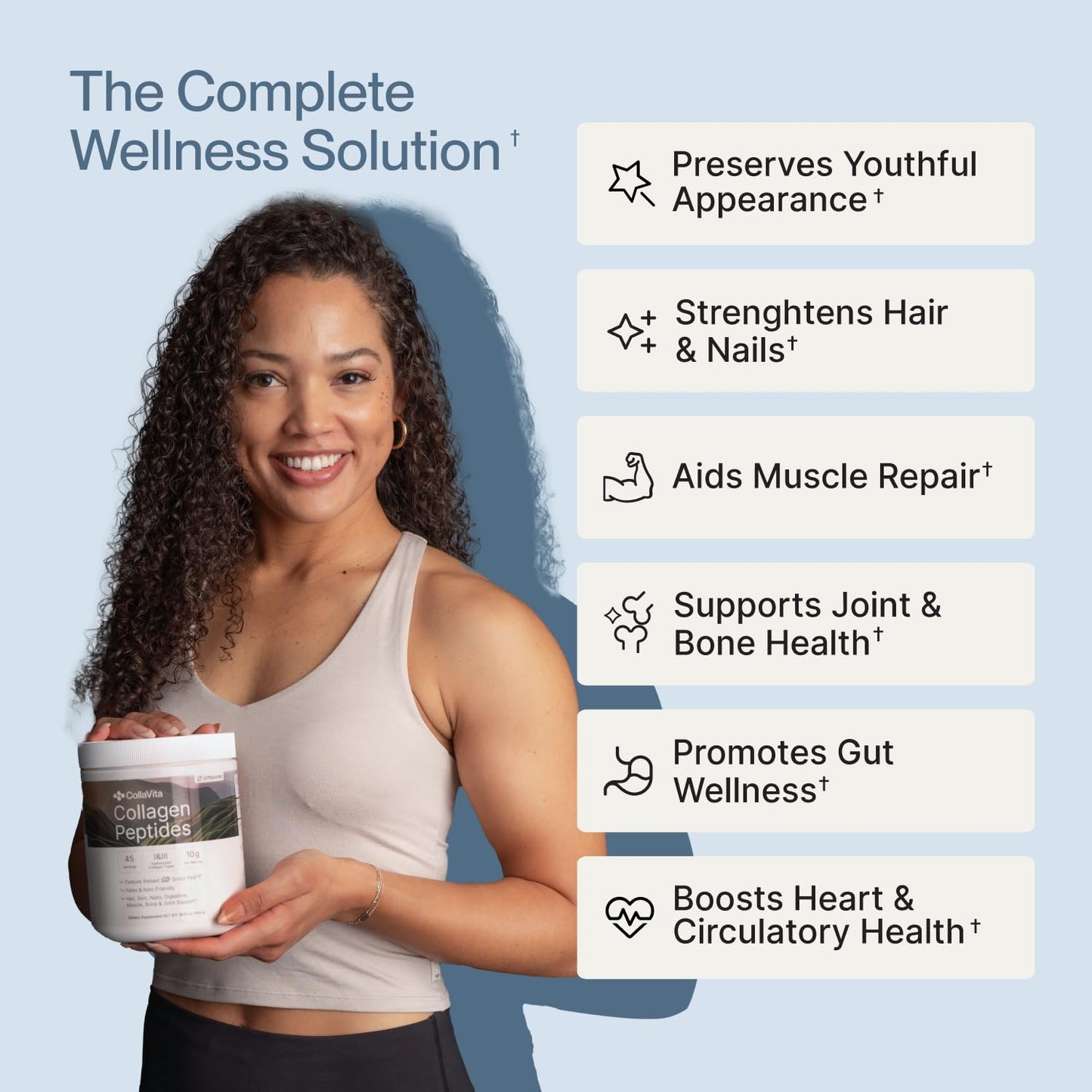 Colla Vita Grass-Fed Collagen Peptides – Type I & III, Unflavored, 10 oz