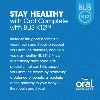 Oral Complete 11-in-1 Dental Probiotics with BLIS K12 – Bad Breath & Tonsil Stone Relief, Non-GMO, 120 Capsules