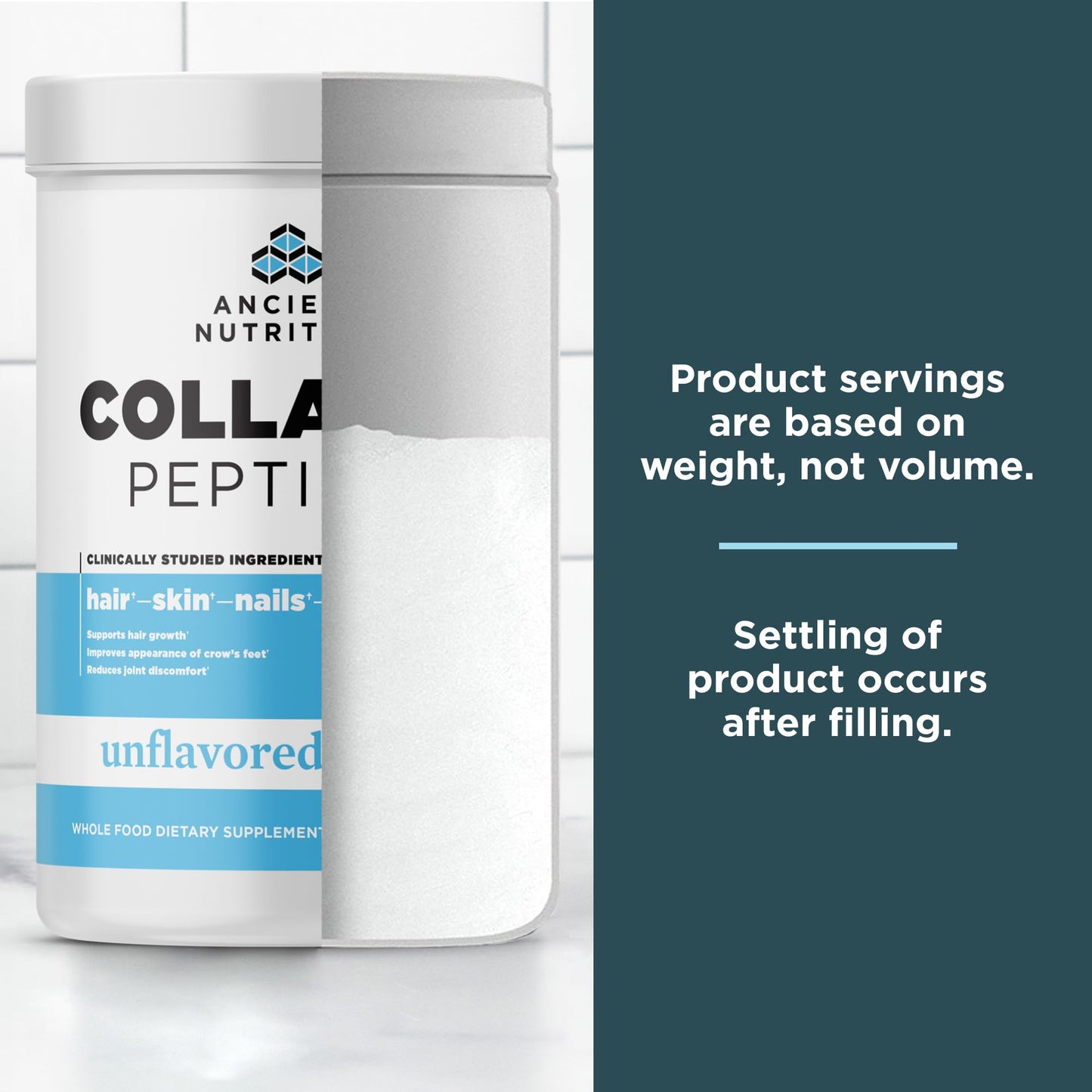 Ancient Nutrition Collagen Peptides Powder – Unflavored, 20g per Serving, 36 Servings, Keto & Paleo Friendly