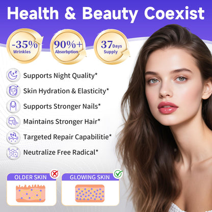 Collagen Peptides Powder for Women - Night Repair Marine Type I Soursop 450g / 16oz