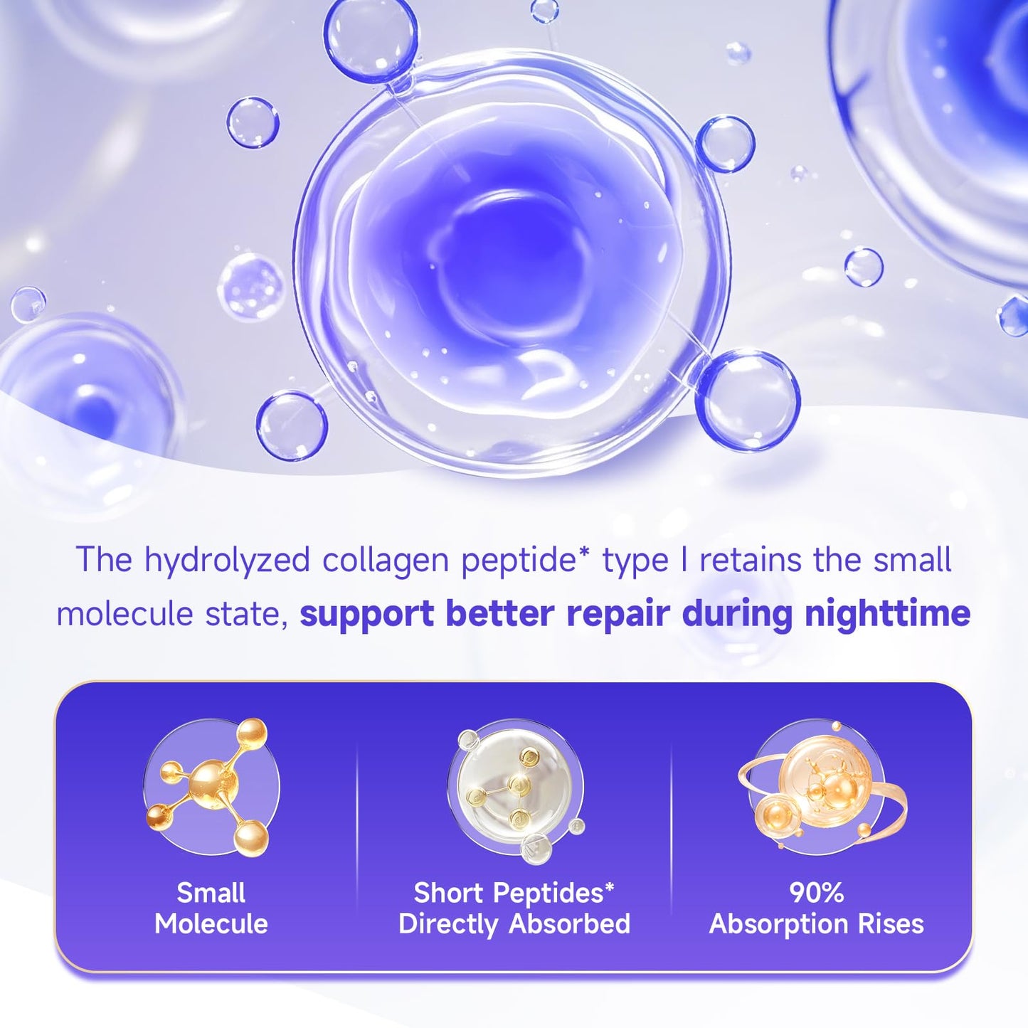 Collagen Peptides Powder for Women - Night Repair Marine Type I Soursop 450g / 16oz