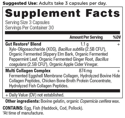 Ancient Nutrition Multi Collagen Capsules with Probiotics for Gut Health – 90 Count