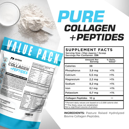 Perfotek Collagen Powder Type I & III, 5Lb - Unflavored, Grass-Fed, Easy to Mix