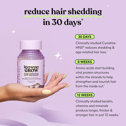 Lemme Grow Hair Supplement for Women | Keratin Complex for Thicker Hair