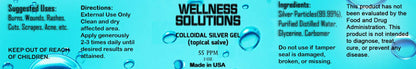 Colloidal Silver Gel 2 oz – Vegan & Gluten Free | Wellness Solutions Topical Gel