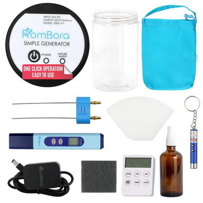 Colloidal Silver Generator Kit MAX – 99.99% Ag Rods, TDS Meter, Impure Water Indicator