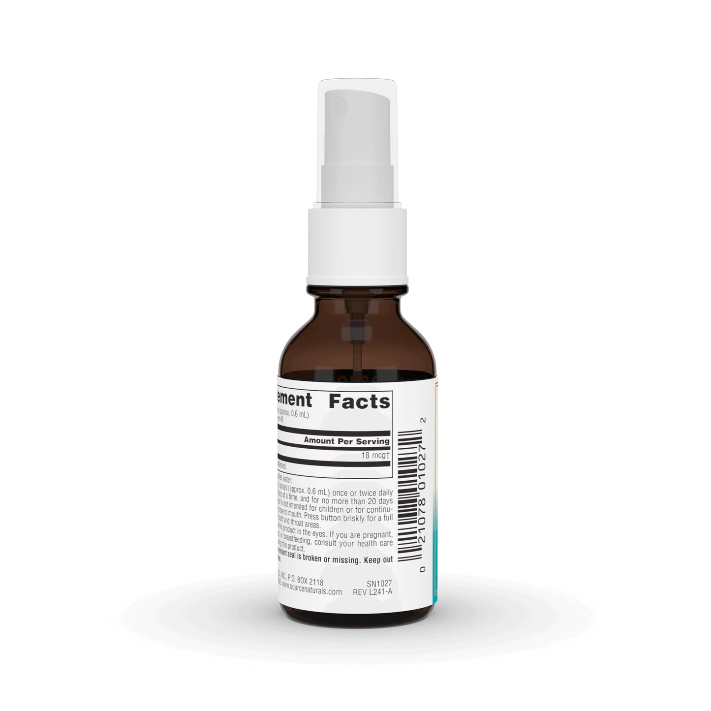 Source Naturals Wellness Colloidal Silver 30 PPM Liquid Spray Bottle - 1 fl oz