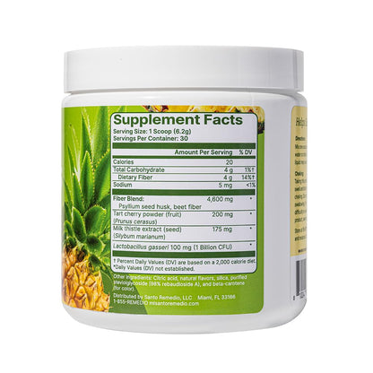 Santo Remedio Colon Plus: Fiber & Probiotics Colon Cleanser, Pineapple