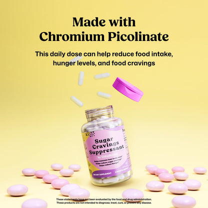 ColonBroom Chromium Picolinate 200mcg - Colon Broom Anti Sugar Craving Suppressant - 60 Capsules, Vegan, Gluten Free, Non-GMO