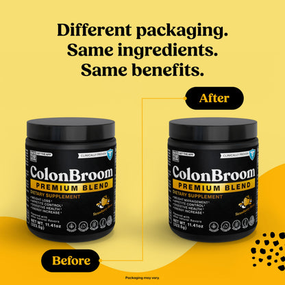 ColonBroom Premium Weight Management Supplement (Strawberry) - Psyllium Husk Fiber Powder Drink - Gluten Free, Non-GMO, 100 Servings