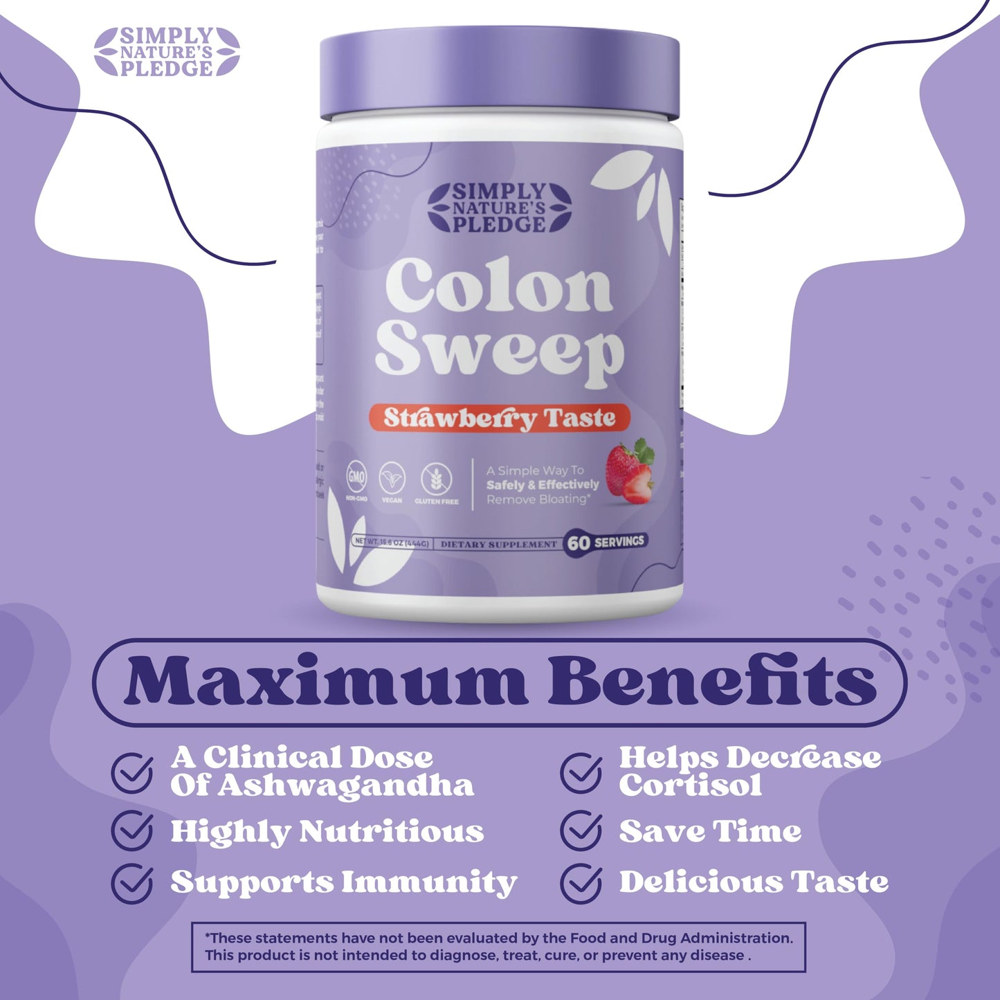 ColonSweep Psyllium Husk Powder – Vegan Gluten Free Fiber Supplement (16 oz, 60 Servings)