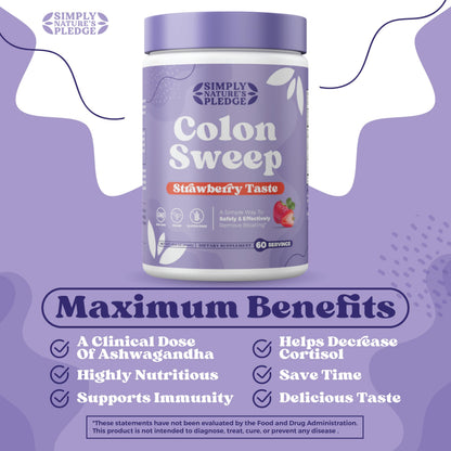 ColonSweep Psyllium Husk Powder – Vegan Gluten Free Fiber Supplement (16 oz, 60 Servings)