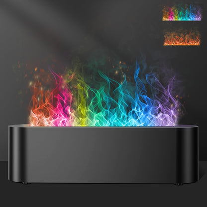 Colorful Flame Fire Diffuser Humidifier – 7-Color LED Oil Diffuser (150ml, Ultra-Quiet, Auto-Off)