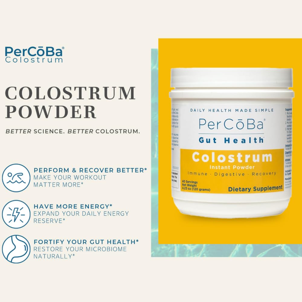 Colostrum Supplement for Gut Health and Immunity - USA Made, 83 Servings