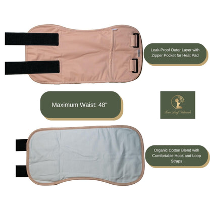 Four Leaf Naturals Organic Castor Oil Pack Wrap Kit – Liver Support, No-Leak Comfort