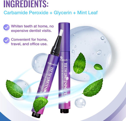 Viebeauti Teeth Whitening Pen Gel – Carbamide Peroxide for Sensitive Teeth (0.2 fl oz)